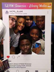 Students from Hillsborough County SD’s Lockhart Magnet Creative Science Centre commemorate SLAM Showcase 2017.