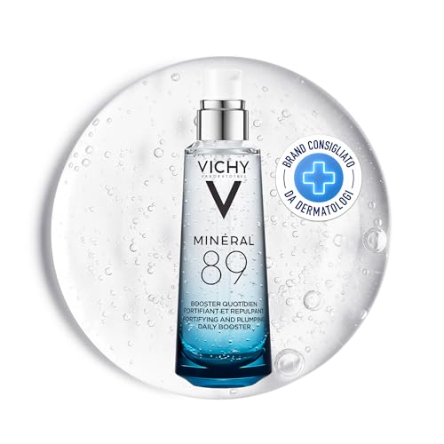 Vichy Min&eacute;ral 89 Hyaluronic Acid Daily Hydrating Booster Serum, for All Skin Types, With Polyglutamic Acid, Lightweight Watery Gel Texture, Hypoallergenic, 75ml