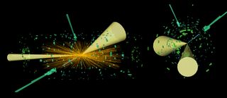 Scientists have found the first evidence for a rare type of Higgs boson decay.