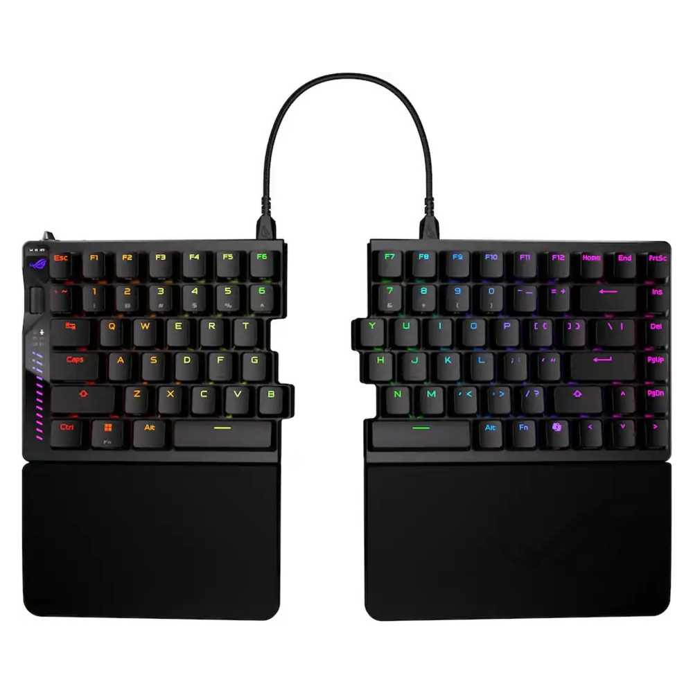 Render of the ASUS ROG Falcata wireless gaming keyboard.