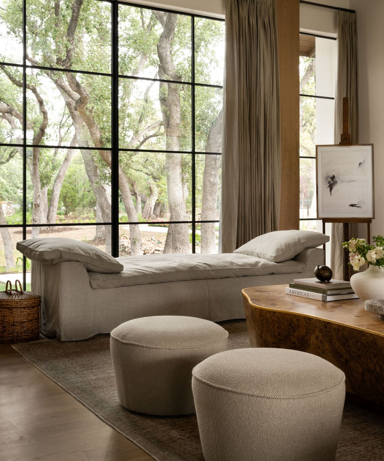 studio mcgee's The Oaks Project series of modern rustic farmhouse living room images