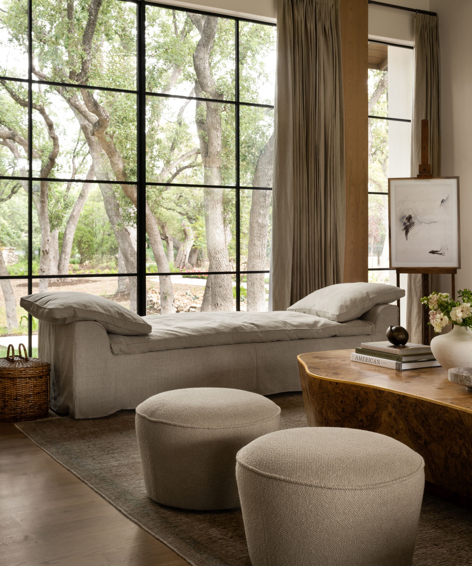 studio mcgee's The Oaks Project series of modern rustic farmhouse living room images