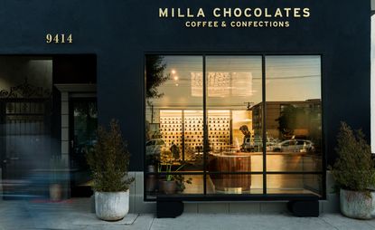 The exterior of the Milla Chocolates building in Culver City, California
