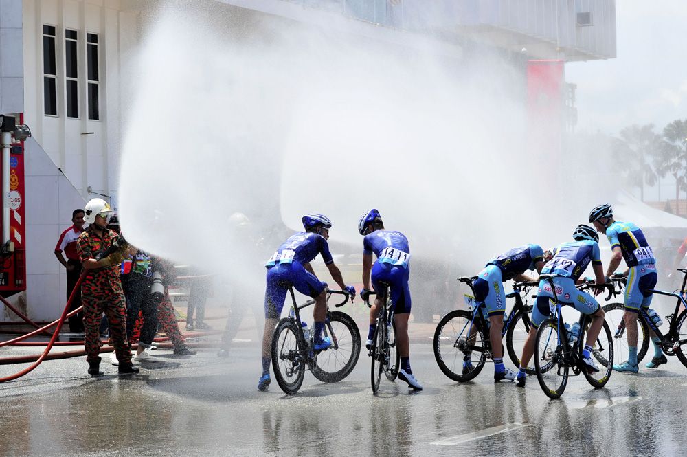 It was a hot day on stage one
