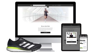Wiggle My Run Shoe Finder on desktop, tablet and phone