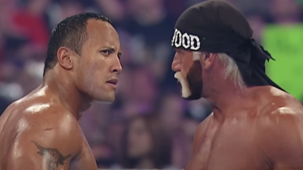 The Rock and Hulk Hogan at WrestleMania 18