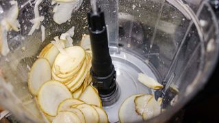 KitchenAid 13 Cup Food Processor processing potatoes