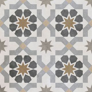 vintage porcelain floor tile cut out