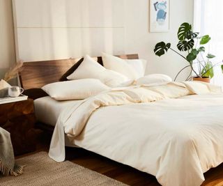 Linen Duvet Cover on a bed.