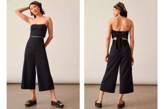 Maeve Tube Top and Wide Leg Pant Set
