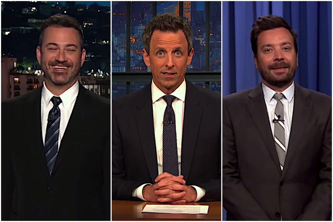 Late night hosts joke about Trump&amp;#039;s rally