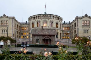 The seat of Norway’s parliament in central Oslo