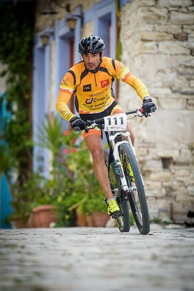 A rider during stage 1 TT