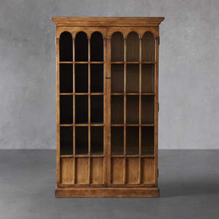 A large vintage-style wooden cabinet