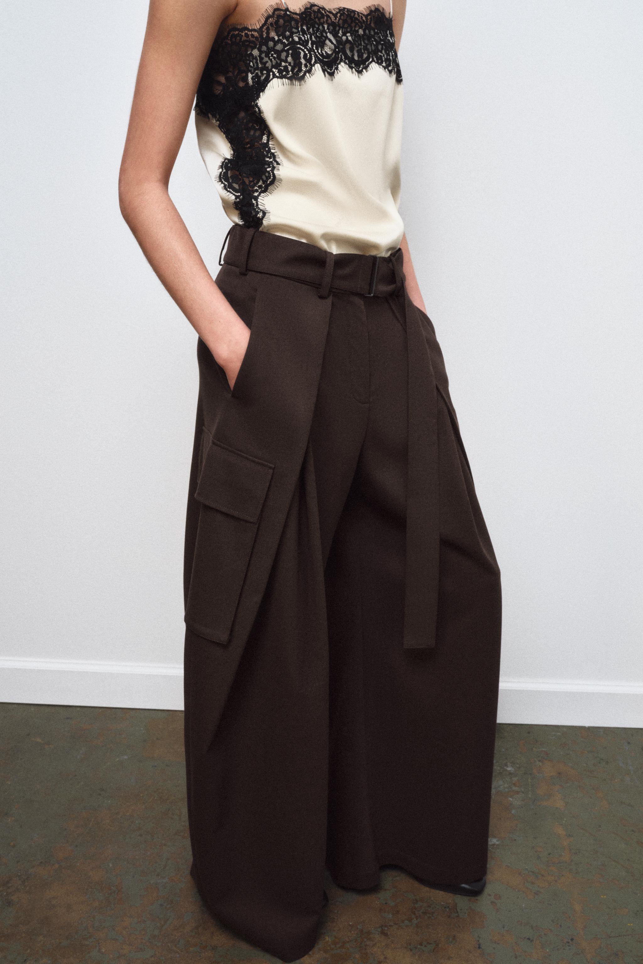 Zw Collection Darted Cargo Trousers