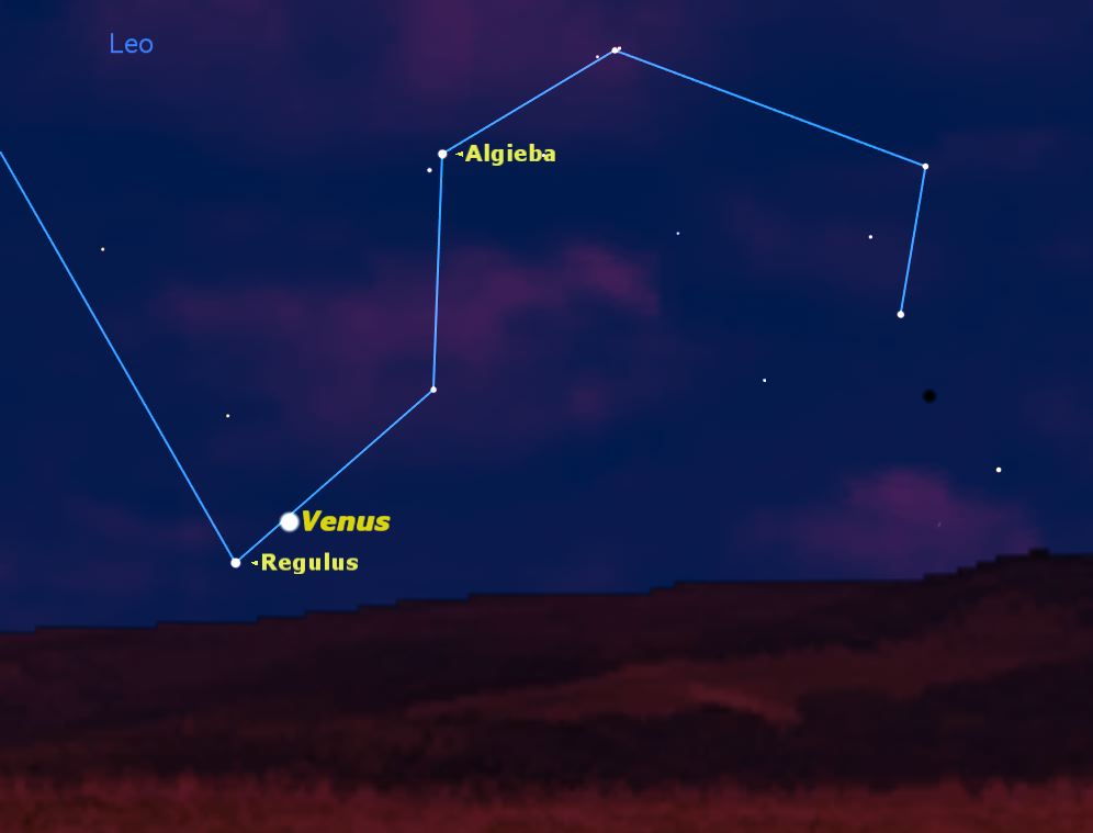 Venus and Regulus, July 2013