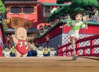 A still from the movie Spirited Away