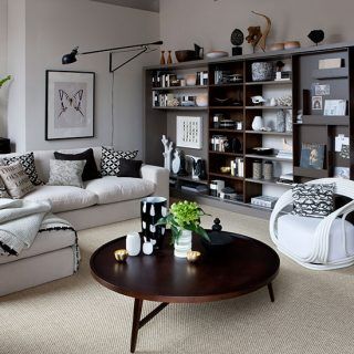 living room with modular self