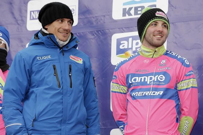 Filippo Pozzato didn't want to come out of his coat