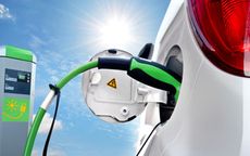 Electric Car loading on Solar Charging Station