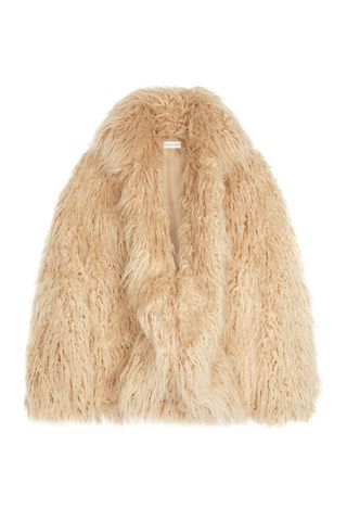 Dries Van Noten Beige Faux-Fur Jacket