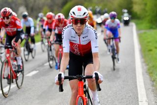 HUY BELGIUM APRIL 20 Rachel Neylan of Australia and Team Cofidis Fminin competes during the 25th La Flche Wallonne 2022 Womens Elite a 1334km one day race from Huy to Mur de Huy FlecheWallonne FWwomen on April 20 2022 in Huy Belgium Photo by Luc ClaessenGetty Images