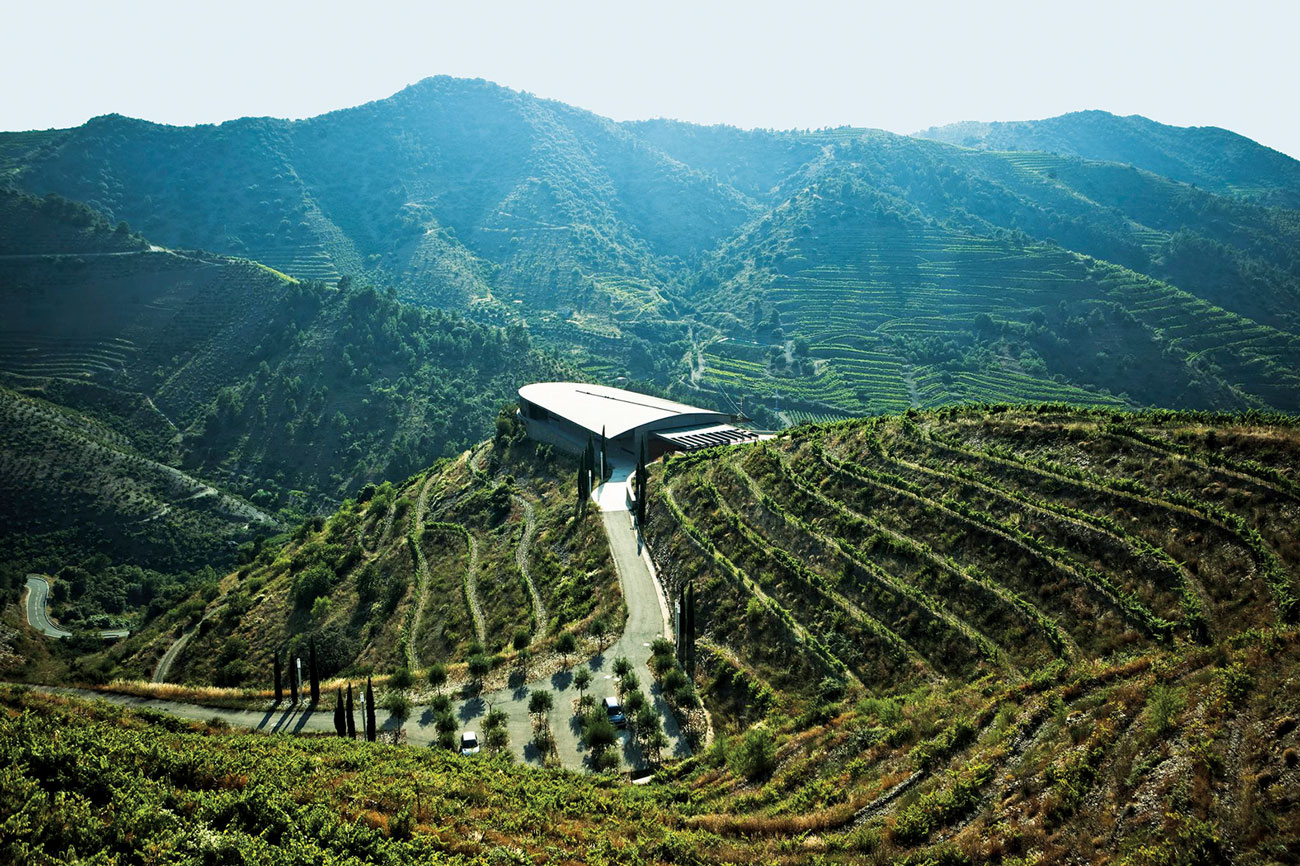 The Ferrer Bobet winery, perched among the scenic hills just south of Porrera