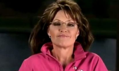 Sarah Palin took a swipe at outgoing CBS News anchor Katie Couric's reliance on a teleprompter, questioning her value as a "storyteller."