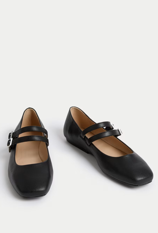 An image of M&S Mary Janes, which are shoes to wear with pencil skirts.