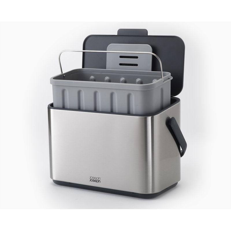 Joseph Joseph Collect 1 Gallon Stainless Steel Compost Caddy With Removable Bucket &amp;amp; Reviews | Wayfair