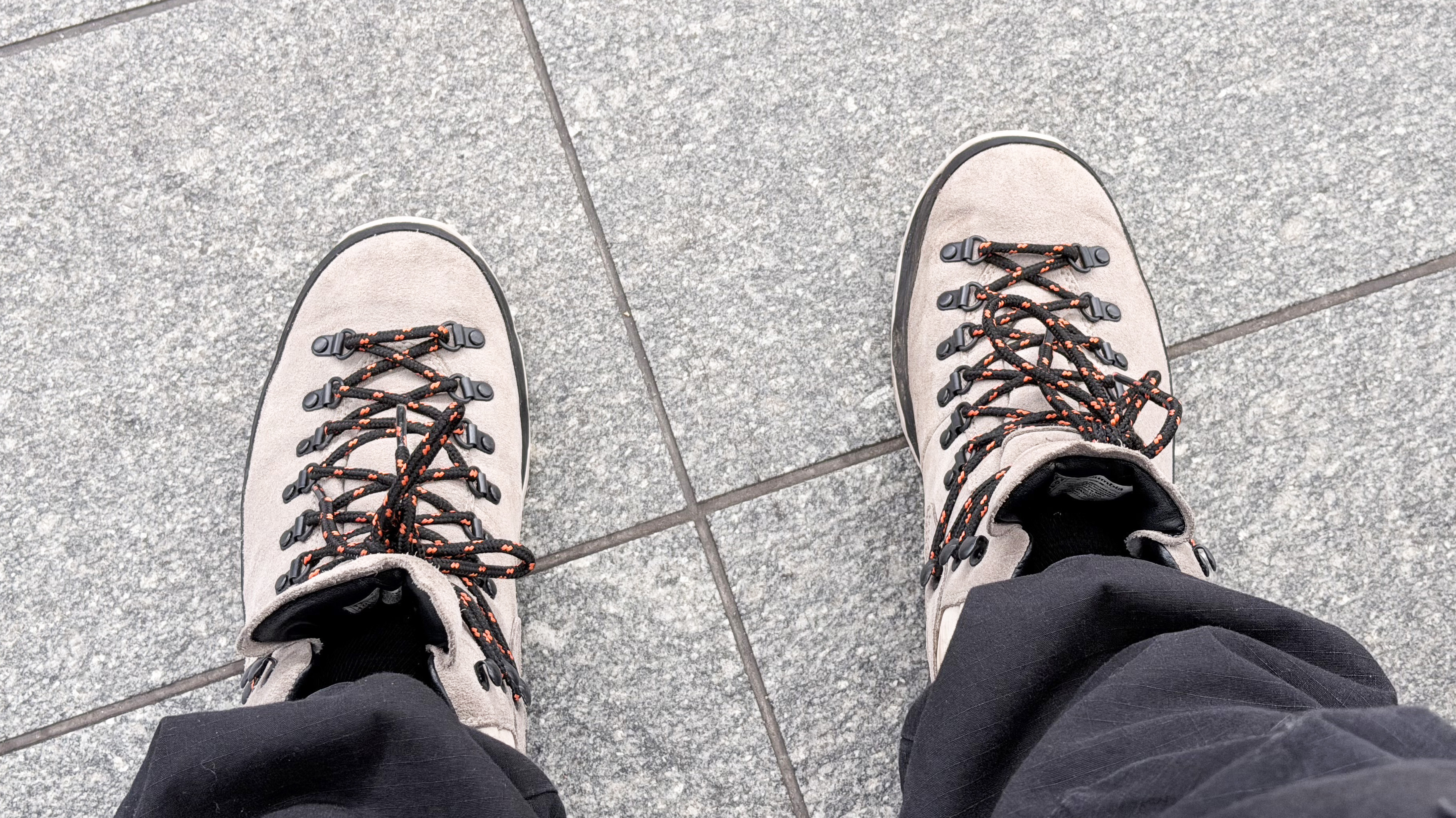 The Columbia Newton Alpine boots being worn on the street