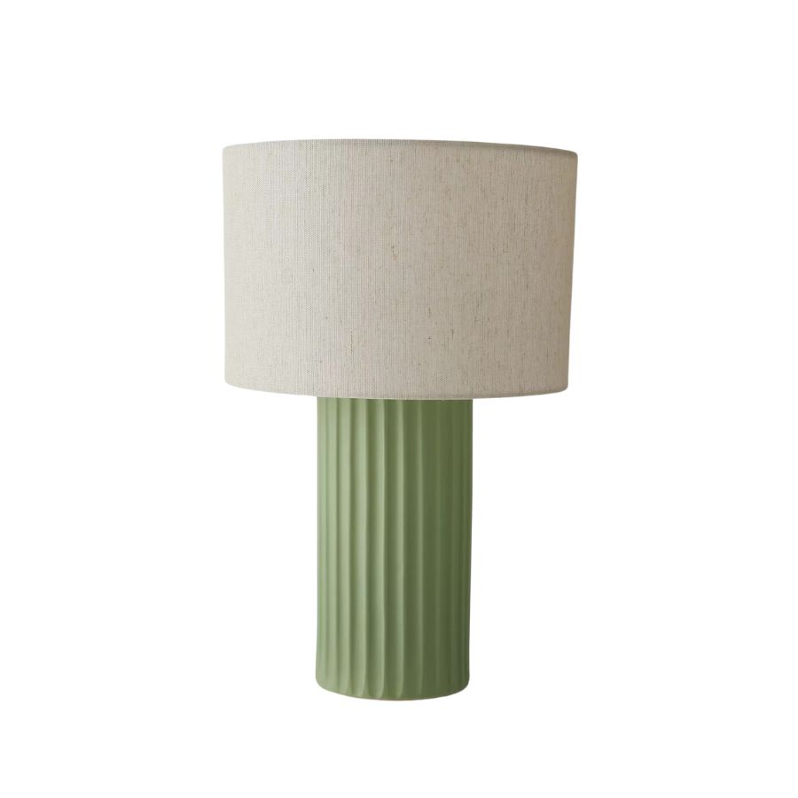 A diffused table lamp