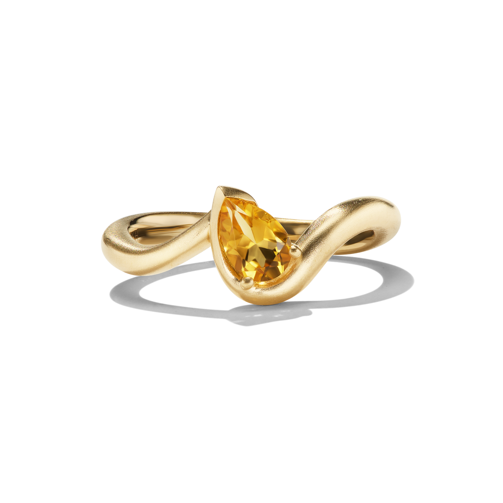 Bb Thelma Citrine Gemstone Pinky Ring