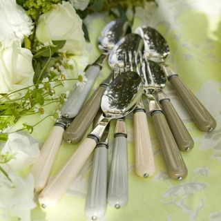 cutlery with flowers