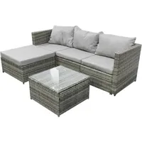 Cozybrite Garden Corner Sofa Rattan Furniture Set