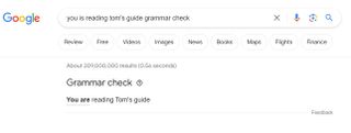 google search ai grammar check