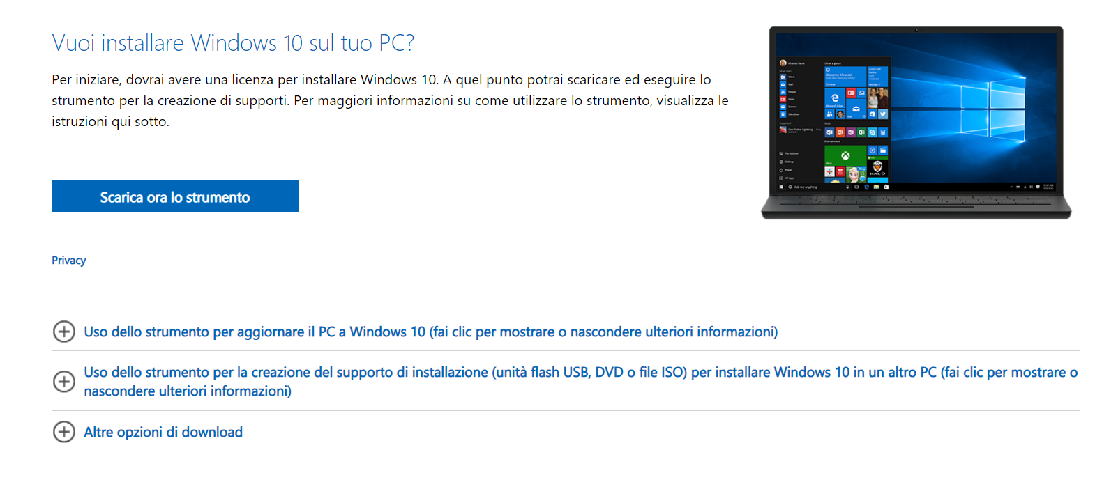 Scaricare Windows 10