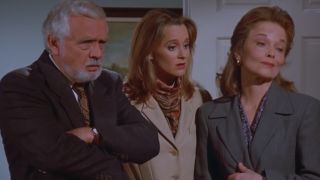 The Ross family on Seinfeld, looking annoyed.