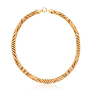 Gold Vermeil Heirloom Woven Chain Necklace 46cm/18'