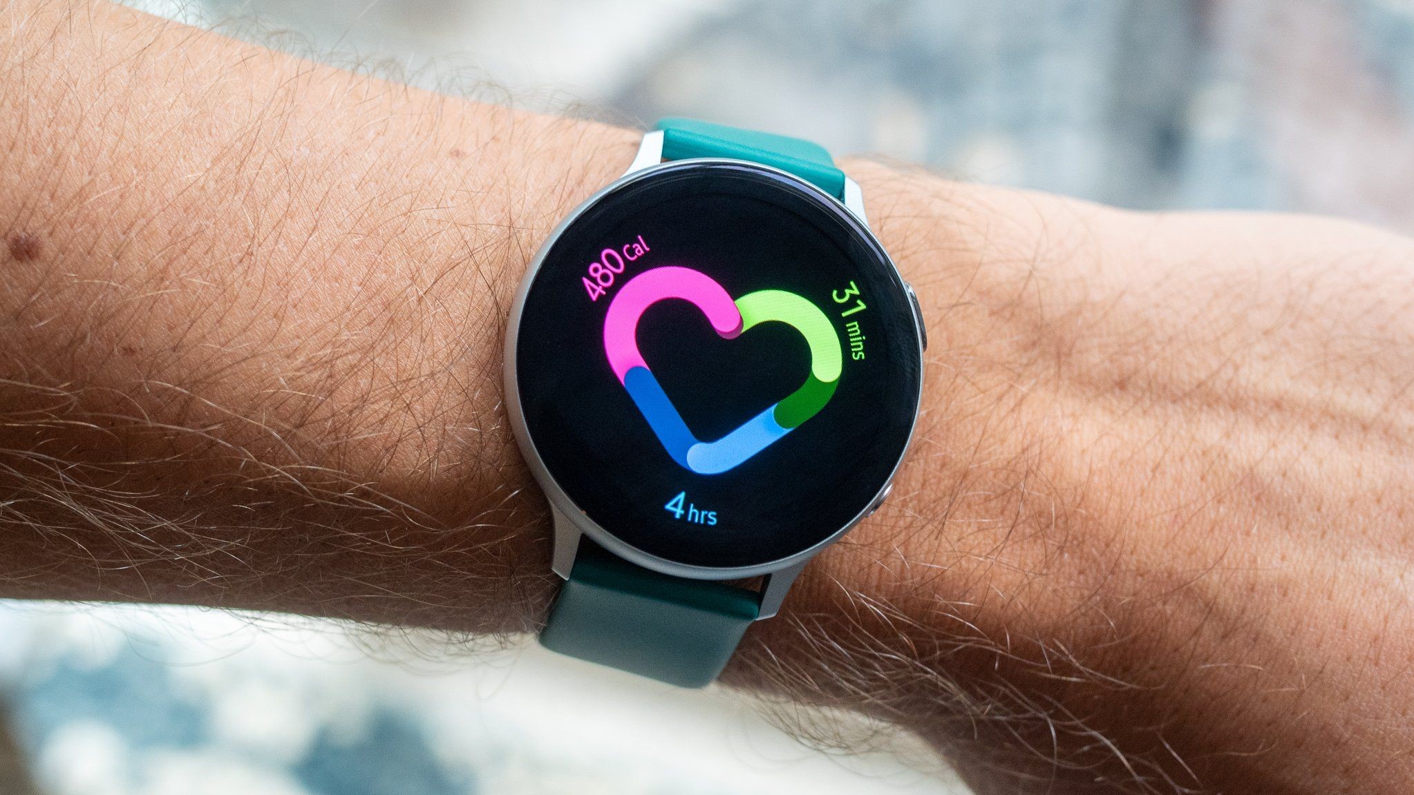 Galaxy Watch Active 2 worn on a wrist