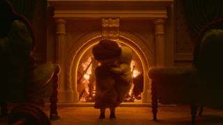 Raymond's children watch the dollhouse burn in The House TV series on Netflix