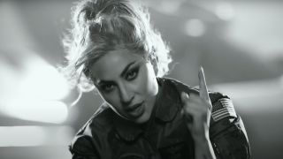 Lady Gaga in the music video for Top Gun: Maverick.