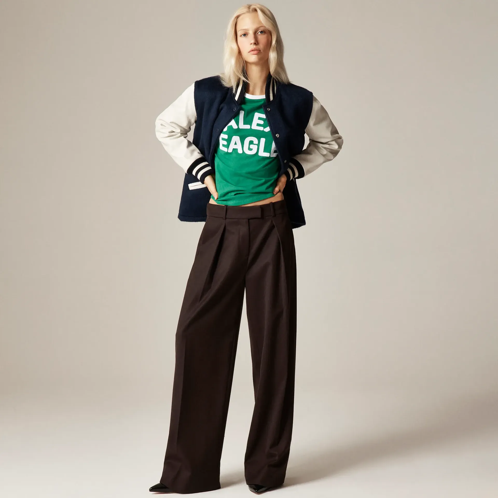 Alex Eagle X J.crew Pleated Pant in Wool Blend