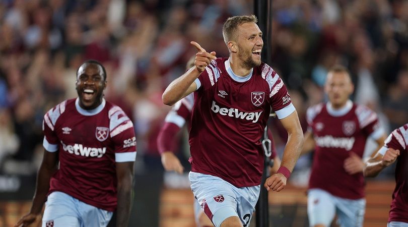 West Ham captain Declan Rice pictured in a Premier League game