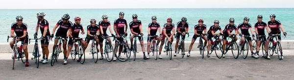 The BMC-Hincapie Sportswear Development Team gathered for the first time at their pre-season training camp in the Bahamas