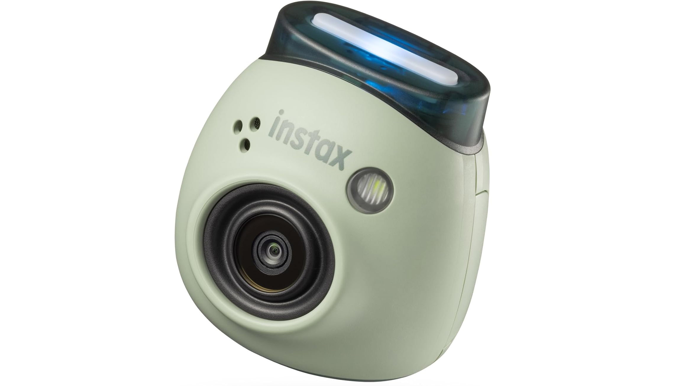 Fujifilm Instax Pal in green color on a white background