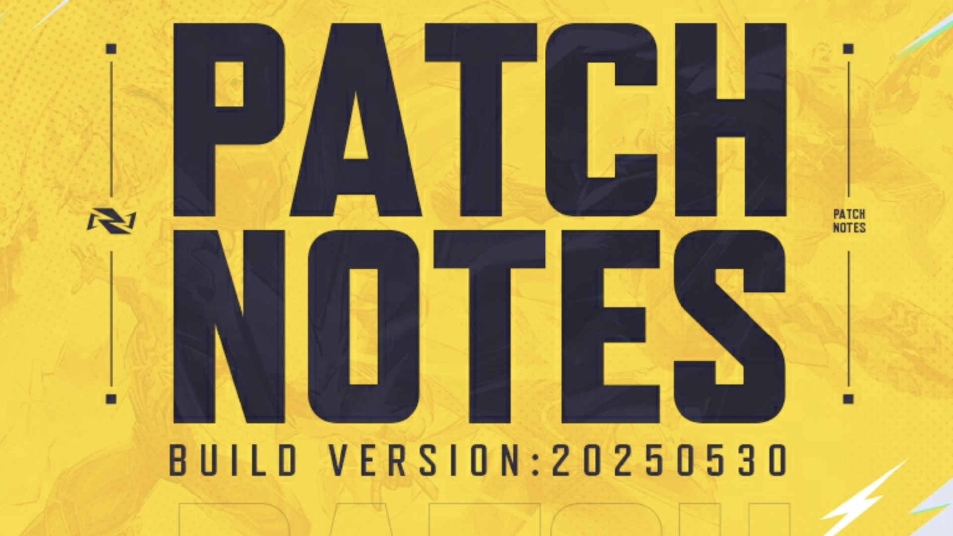 Patch notes infographic yellow background