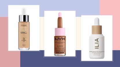 an image of some of the best serum foundation we tested