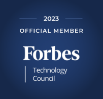 The logo for Forbes Technology Council 2023 members.