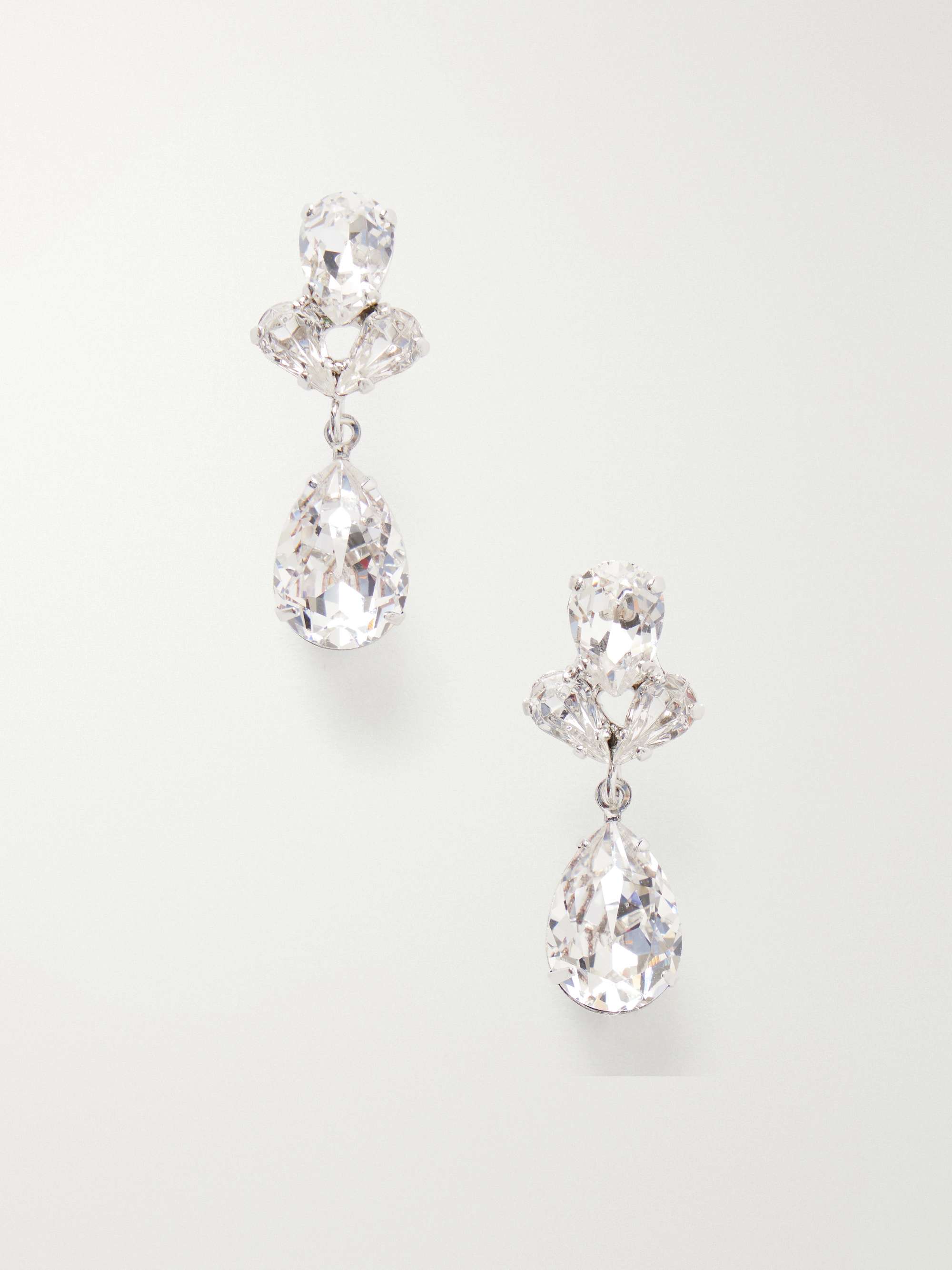 Mariza Silver-Tone Crystal Earrings